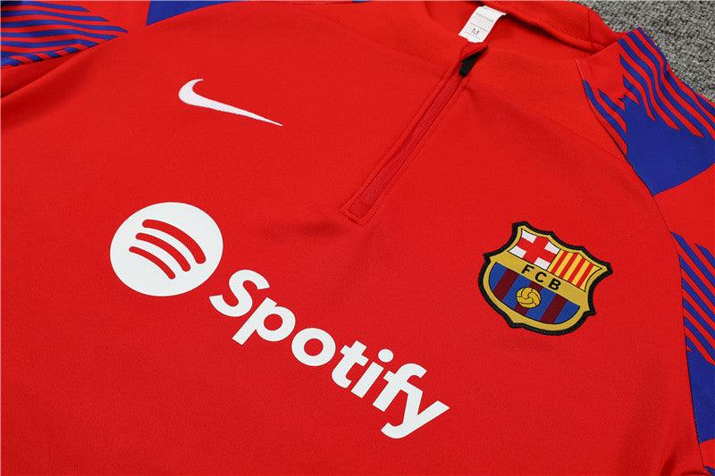 FC Barcelona "Crimson Checkmate" Tracksuit - JerseyLegacy