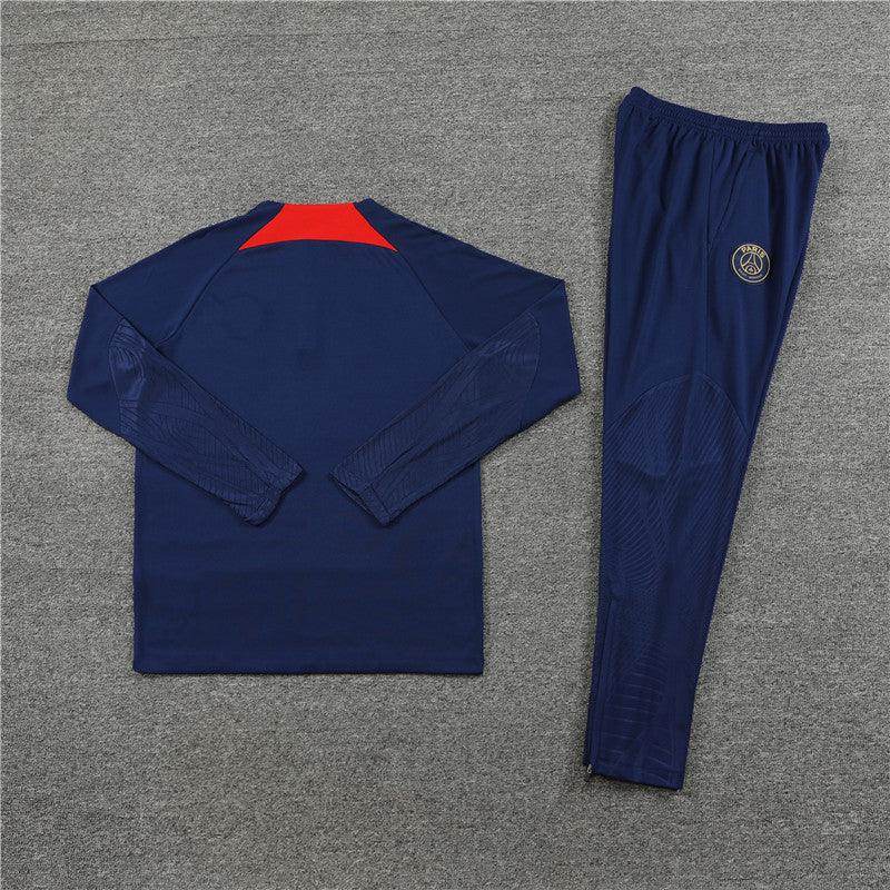 PSG Dark Blue and Red Tracksuit - JerseyLegacy