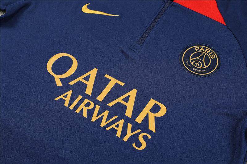 PSG Dark Blue and Red Tracksuit - JerseyLegacy