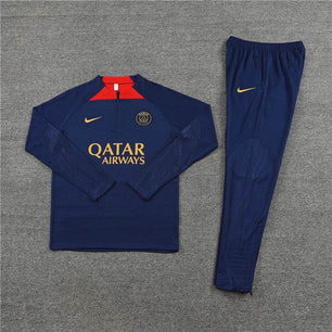 PSG Dark Blue and Red Tracksuit - JerseyLegacy