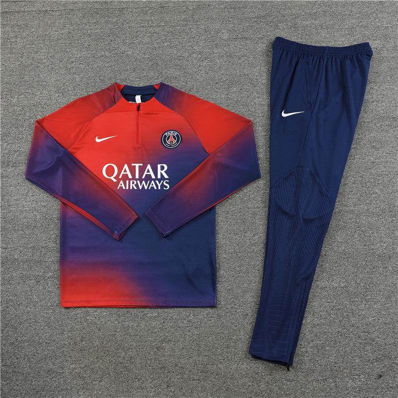 Paris-Saint-German Dark Blue and Red Tracksuit III - JerseyLegacy