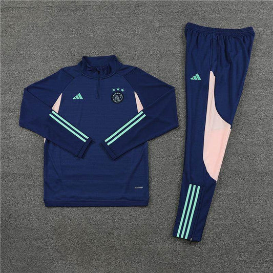 Ajax Dark Blue Tracksuit - JerseyLegacy