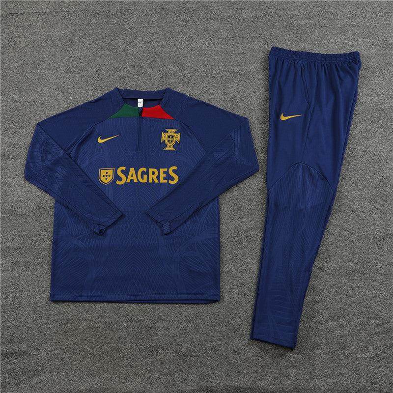 Portugal Dark Blue Tracksuit - JerseyLegacy