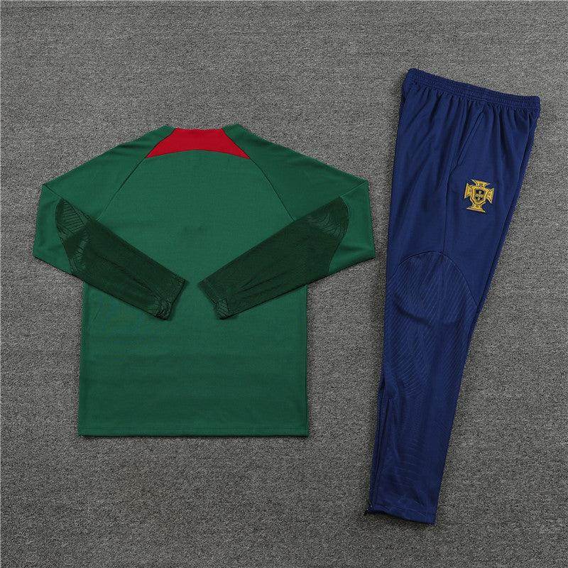 Portugal Dark Blue and Green Tracksuit - JerseyLegacy