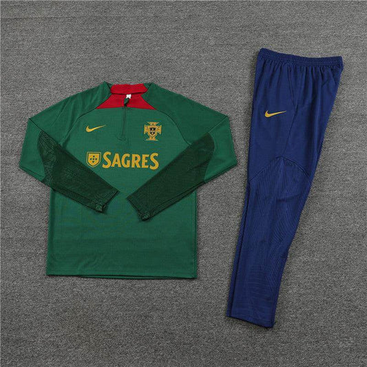 Portugal Dark Blue and Green Tracksuit - JerseyLegacy