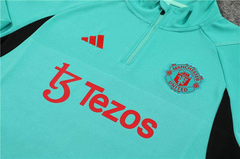 Manchester United Black and Mint Tracksuit - JerseyLegacy