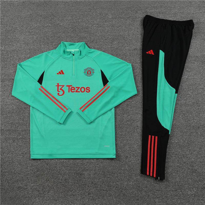 Manchester United Black and Mint Tracksuit - JerseyLegacy