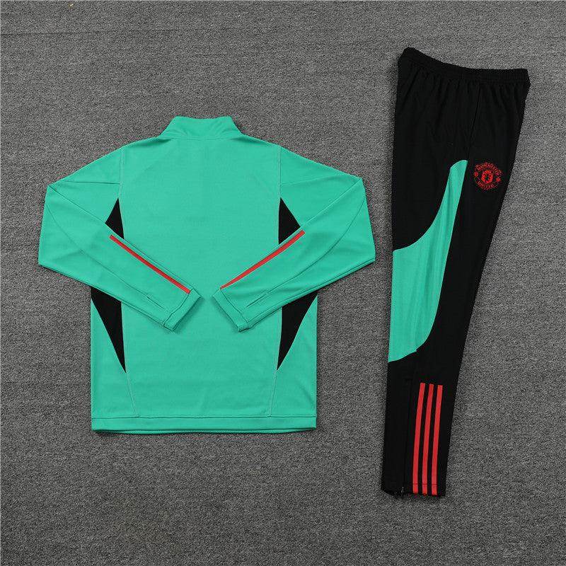 Manchester United Black and Mint Tracksuit - JerseyLegacy