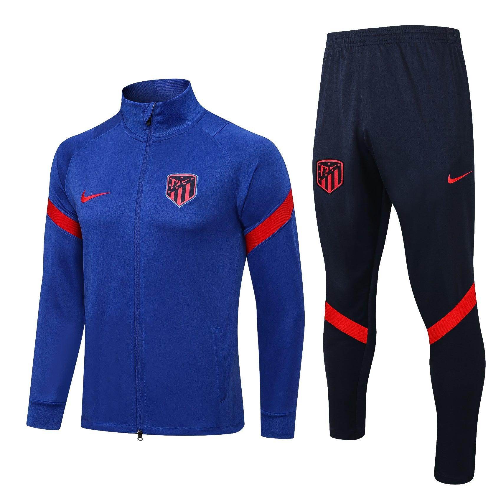 Atletico Madrid Dark Blue and Blue Tracksuit - JerseyLegacy