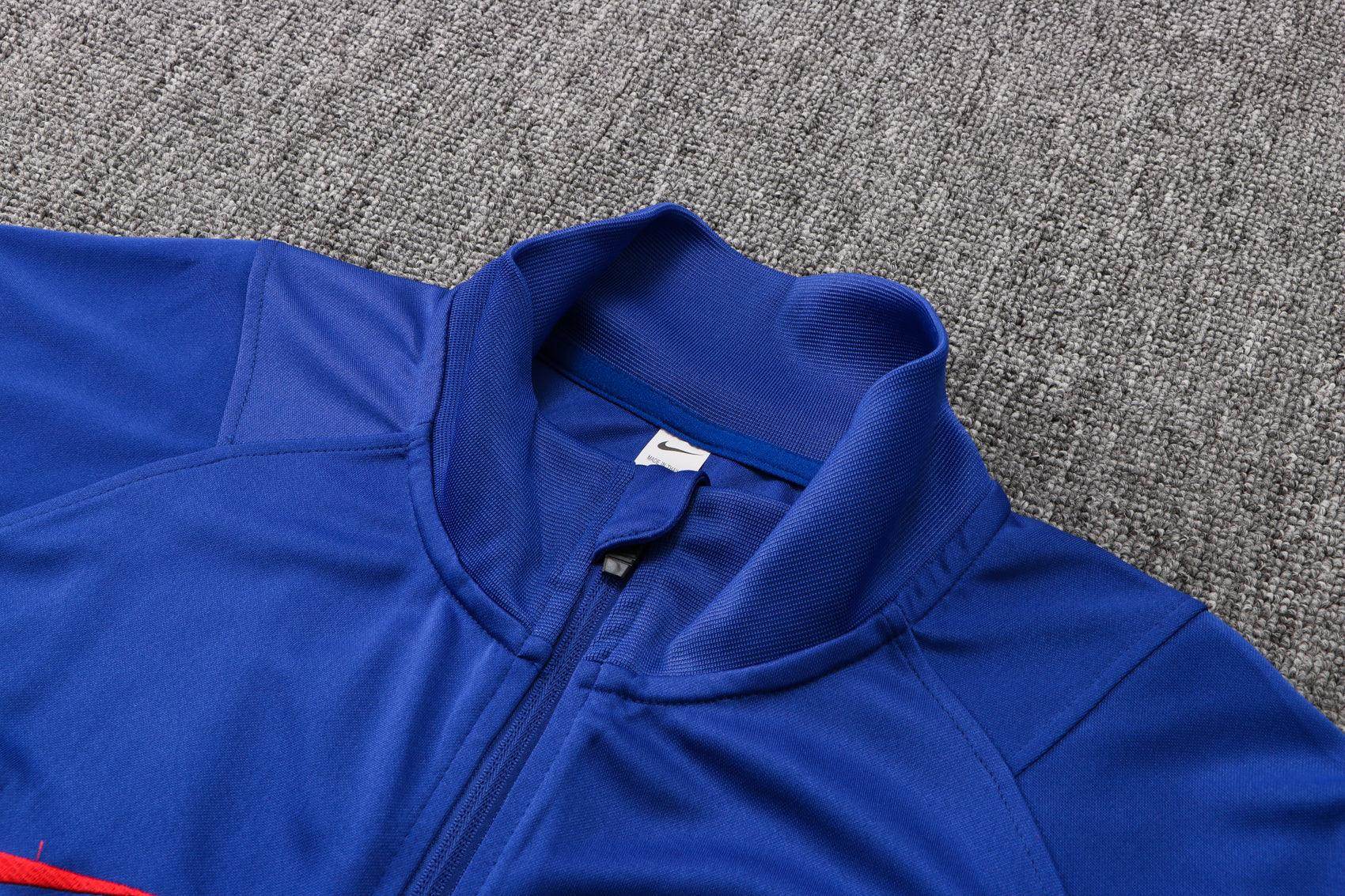Atletico Madrid Dark Blue and Blue Tracksuit - JerseyLegacy