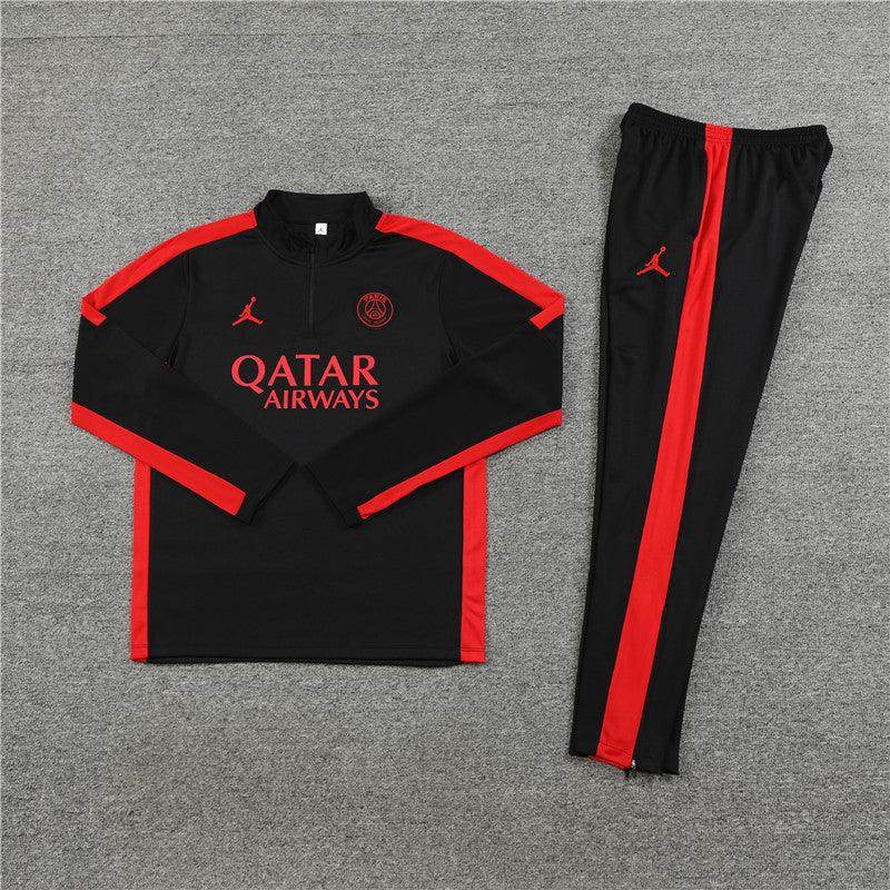 PSG Black and Red Tracksuit - JerseyLegacy