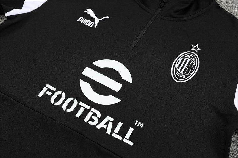 AC Milan Black and White Tracksuit II - JerseyLegacy