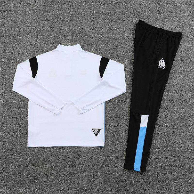 Olympique de Marseille Black and White Tracksuit - JerseyLegacy