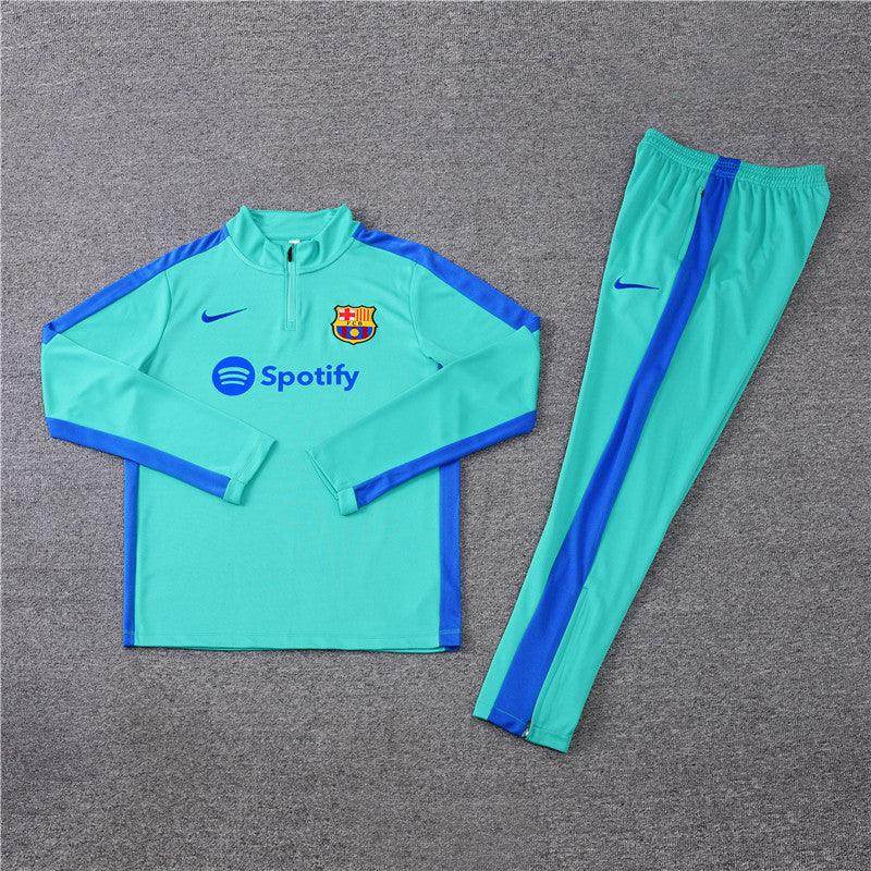 FC Barcelona Mint and Blue Tracksuit - JerseyLegacy