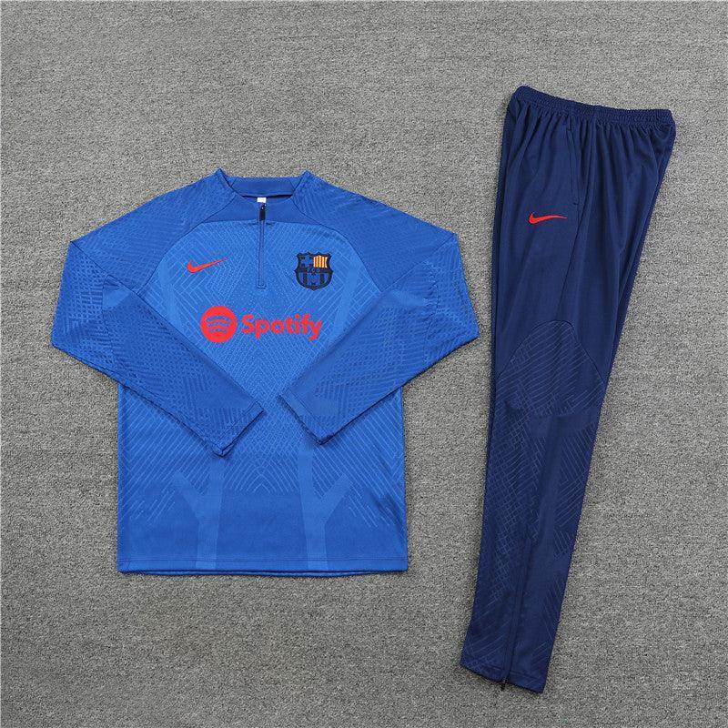FC Barcelona Dark Blue and Blue Tracksuit - JerseyLegacy