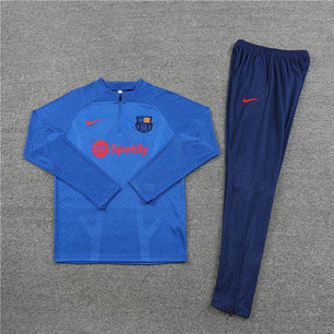 FC Barcelona Dark Blue and Blue Tracksuit - JerseyLegacy