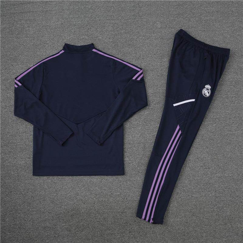 Real Madrid Dark Blue Tracksuit - JerseyLegacy