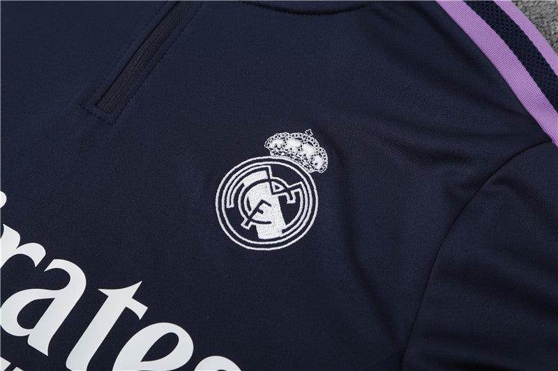 Real Madrid Dark Blue Tracksuit - JerseyLegacy