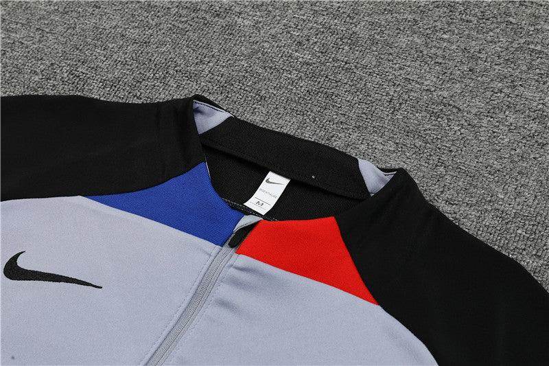 FC Barcelona Black and Grey Tracksuit - JerseyLegacy