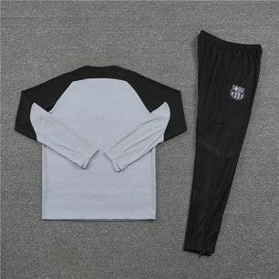 FC Barcelona Black and Grey Tracksuit - JerseyLegacy