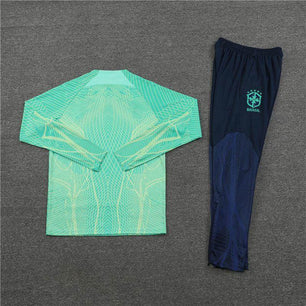 Brazil Dark Blue and Green Tracksuit - JerseyLegacy