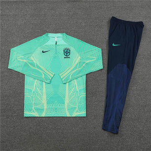 Brazil Dark Blue and Green Tracksuit - JerseyLegacy