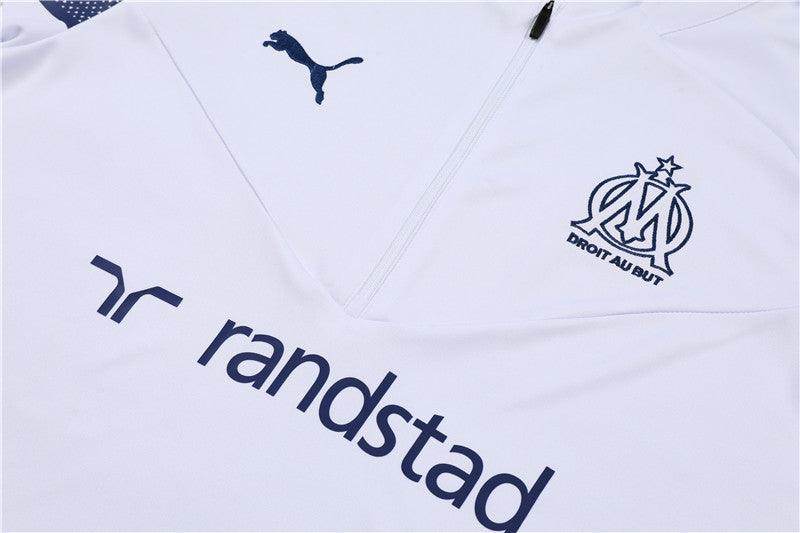 Olympique de Marseille Blue and White Tracksuit - JerseyLegacy
