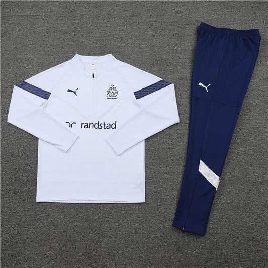 Olympique de Marseille Blue and White Tracksuit - JerseyLegacy