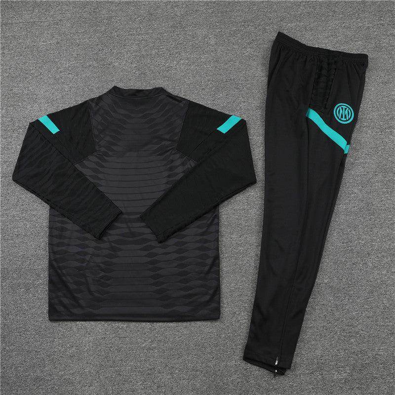 Inter Milan Black Tracksuit - JerseyLegacy