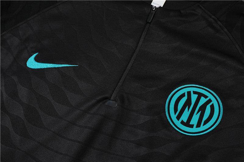 Inter Milan Black Tracksuit - JerseyLegacy