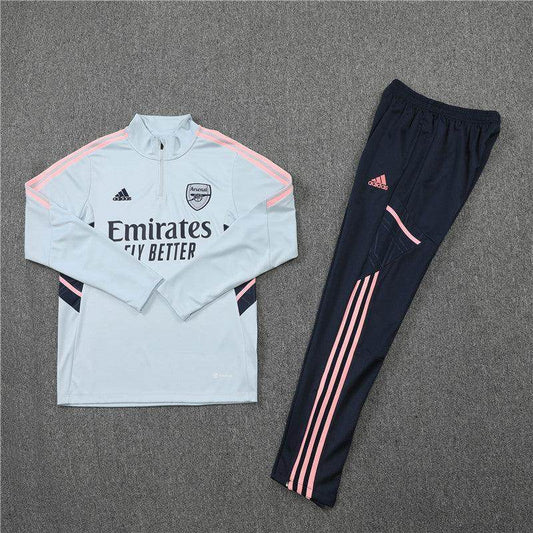 Arsenal Dark Blue and White Tracksuit - JerseyLegacy