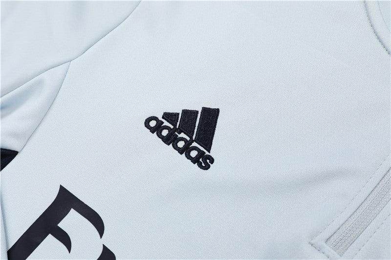 Arsenal Dark Blue and White Tracksuit - JerseyLegacy