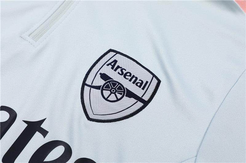 Arsenal Dark Blue and White Tracksuit - JerseyLegacy