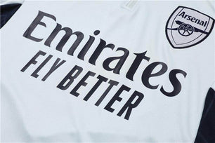 Arsenal Dark Blue and White Tracksuit - JerseyLegacy