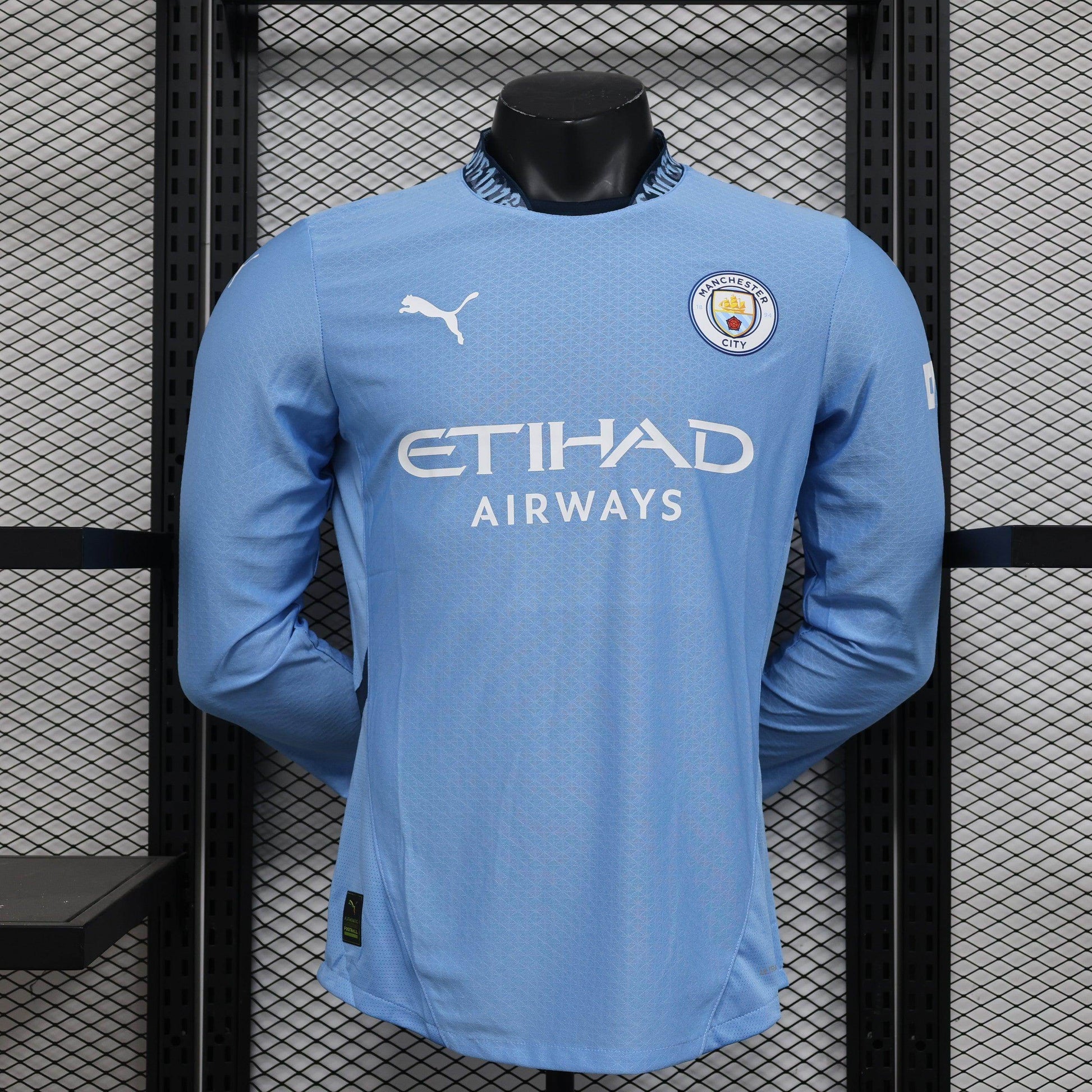 Manchester City 2024-2025 Home Kit Long Sleeve - JerseyLegacy