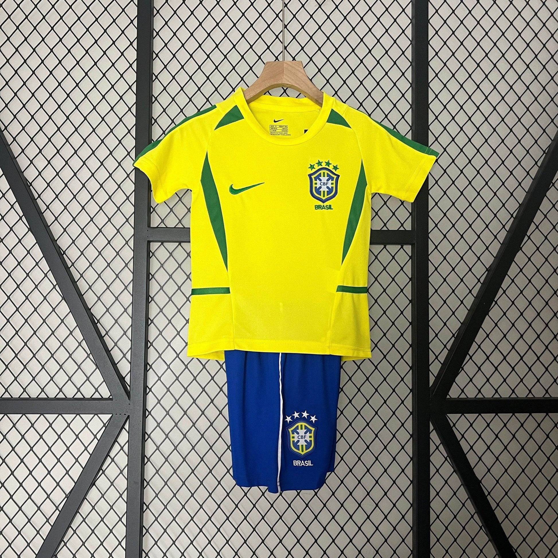 Brazil 2002 Home Jersey Kids - JerseyLegacy