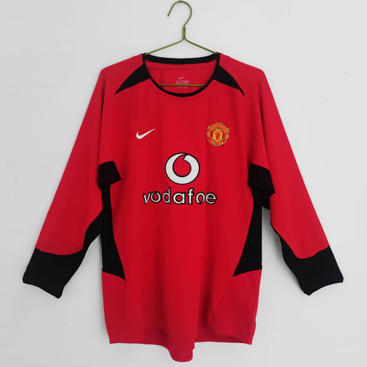 Manchester United 2003-2004 Long Sleeve Home Kit - JerseyLegacy