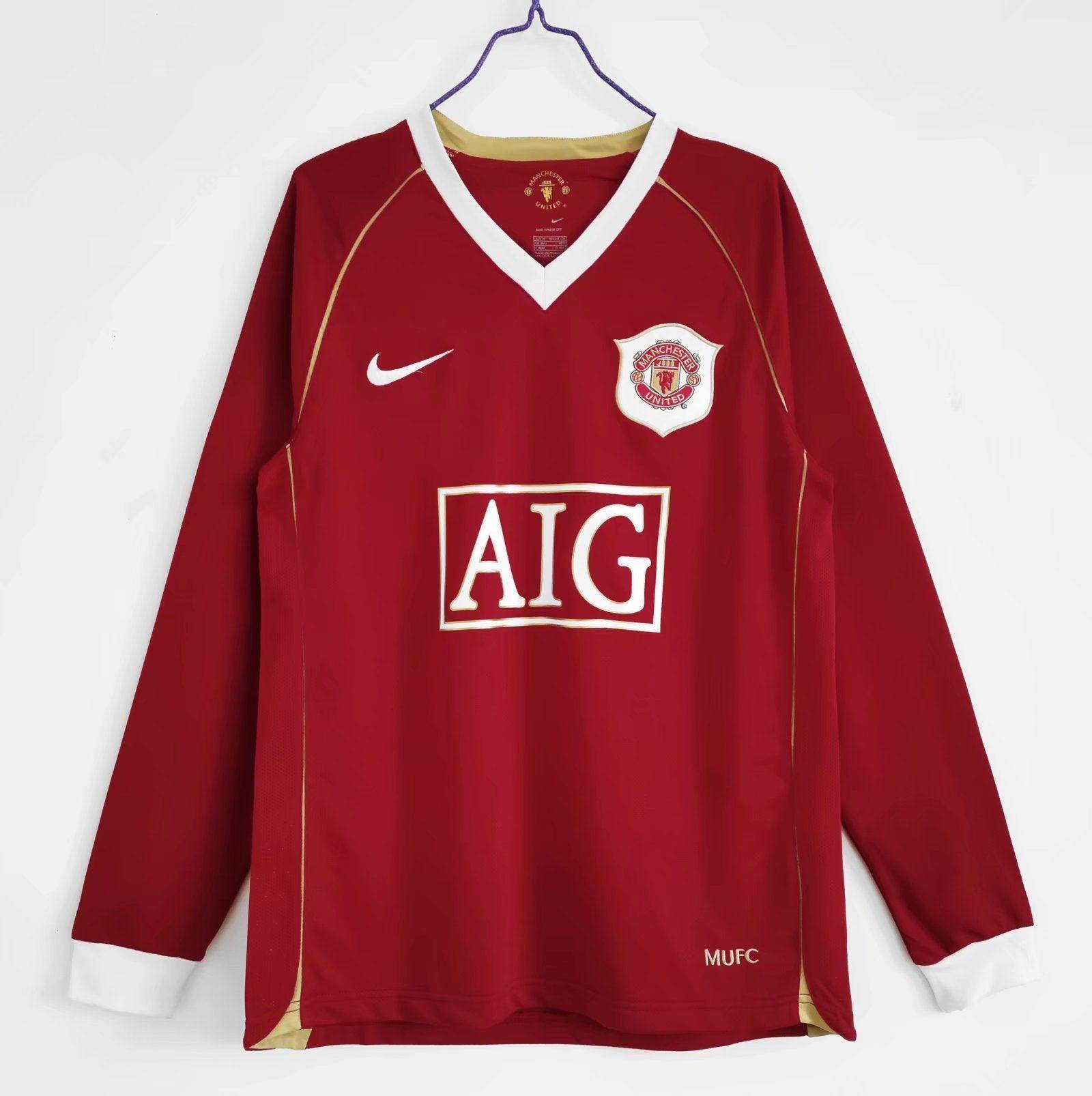 Manchester United 2006-2007 Long Sleeve Home Kit - JerseyLegacy