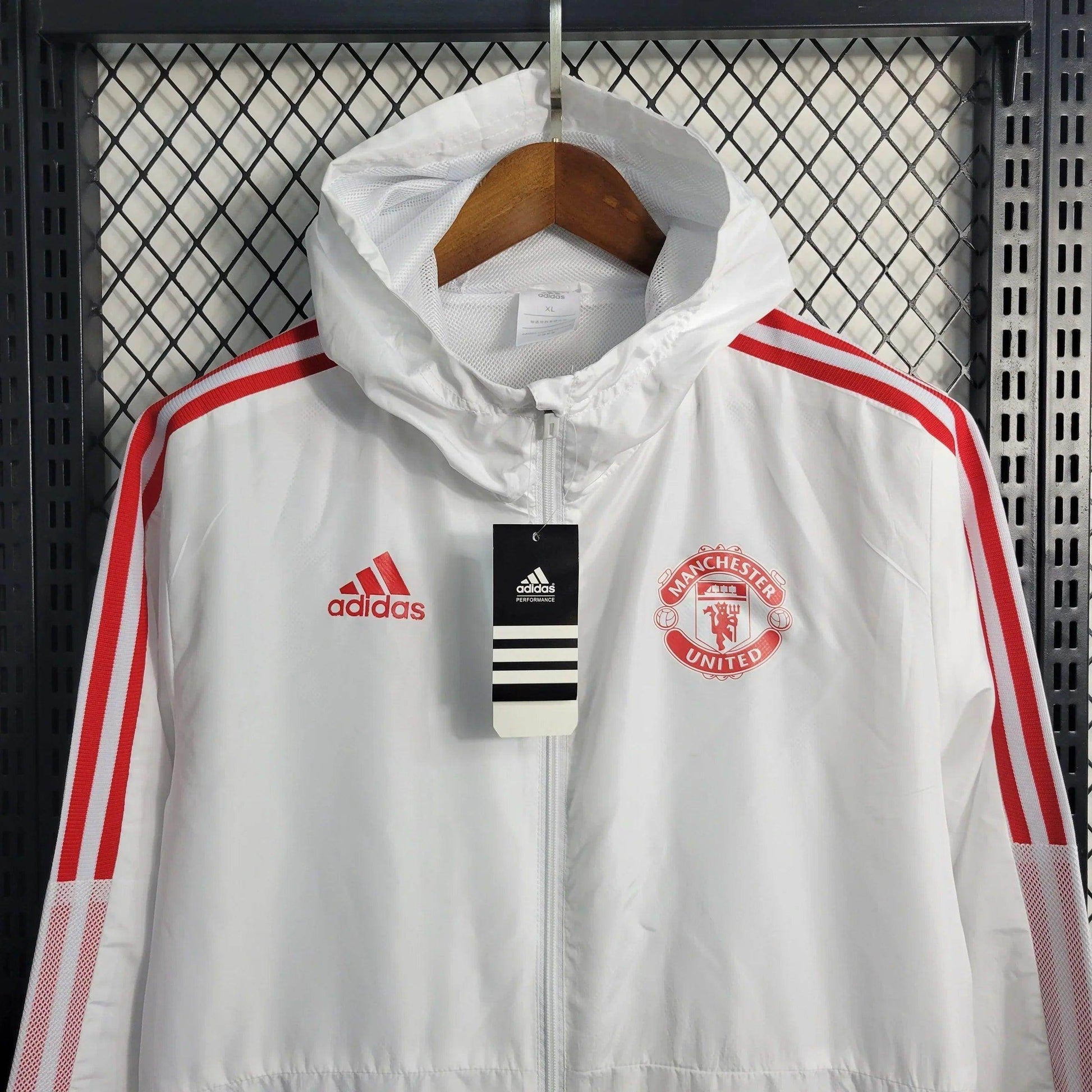 Manchester United Windbreaker Jacket 23/24 - White - JerseyLegacy