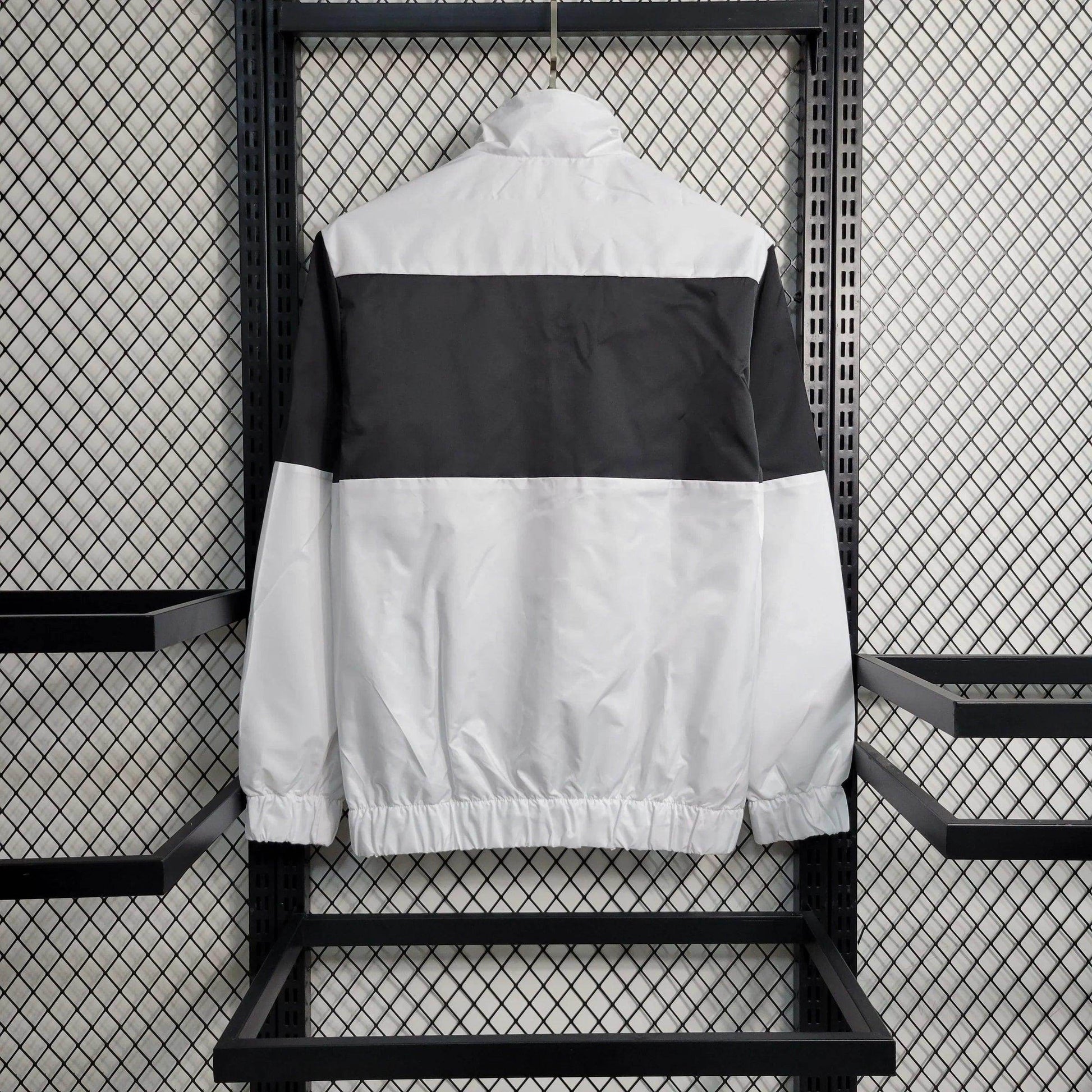 Milan Windbreaker Jacket 23/24 - White and Black - JerseyLegacy